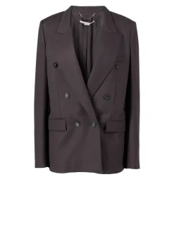 Zweireihiger Blazer aus Wolle Braun