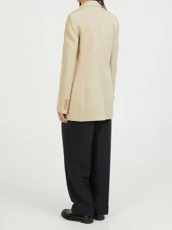 Zweireihiger Blazer Sand