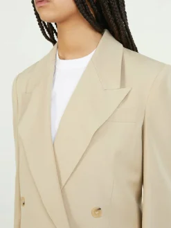 Zweireihiger Blazer Sand