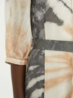 Zweiteiliges Cashmere-Seiden-Kleid 'Daisy' Braun